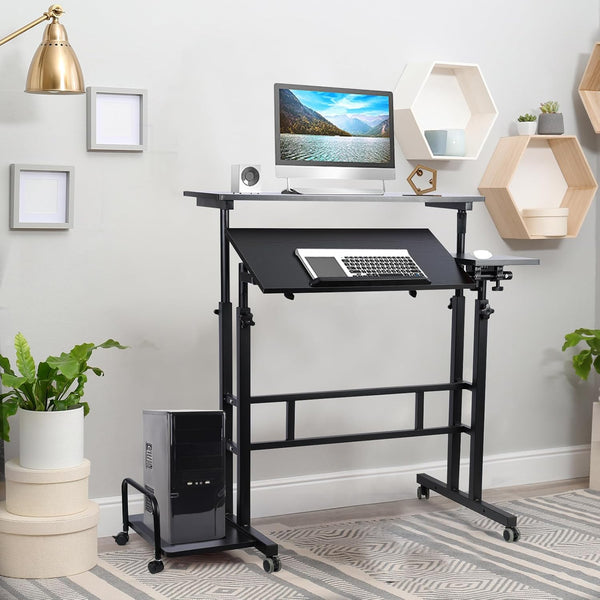VersaRise Adjustable Standing Desk with Wheels