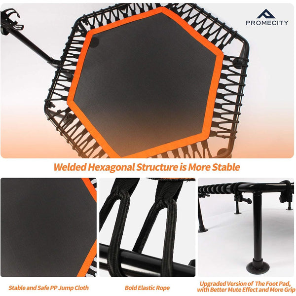 Hex Pro Fitness Trampoline with Adjustable Handle