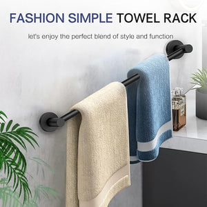 5-Piece Matte Black Bathroom Accessory Set