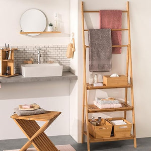 Bamboo Rack with Shelves