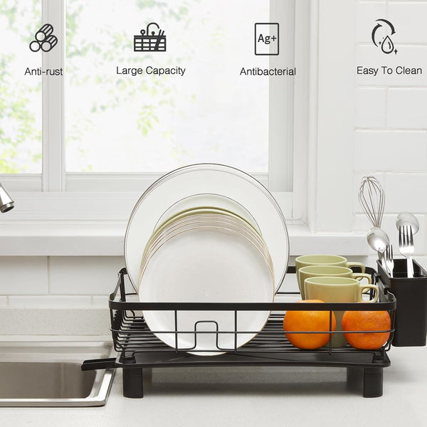 Elevated Dish Drying Rack with Drainboard
