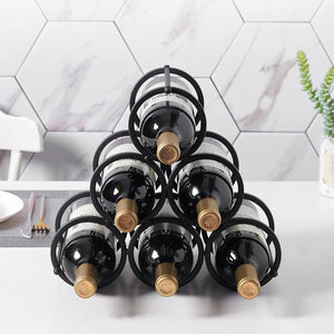 Geometric Ring Wine Display Rack