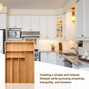 Expandable Bamboo Drawer Organizer