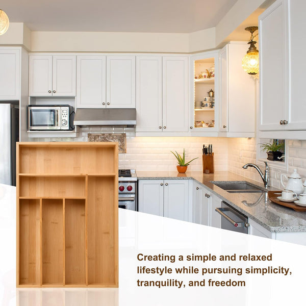 Expandable Bamboo Drawer Organizer