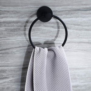 5-Piece Matte Black Bathroom Accessory Set