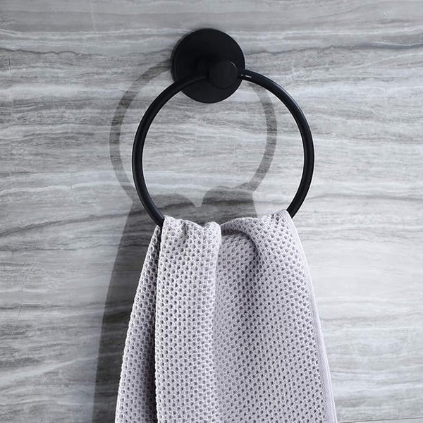 5-Piece Matte Black Bathroom Accessory Set