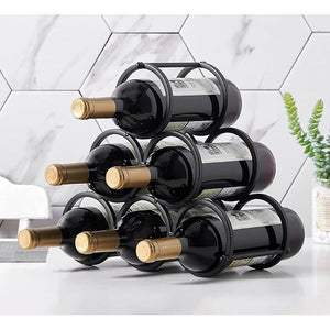 Geometric Ring Wine Display Rack