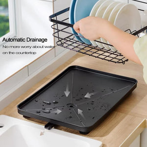 Elevated Dish Drying Rack with Drainboard