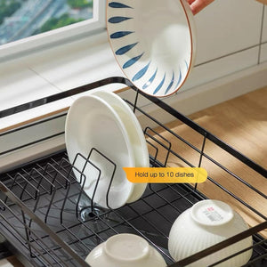 Elevated Dish Drying Rack with Drainboard