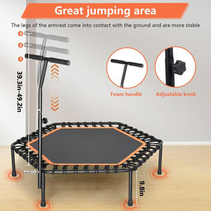 Hex Pro Fitness Trampoline with Adjustable Handle