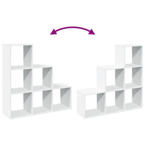 Modular 6-Cube Staircase Display Shelf