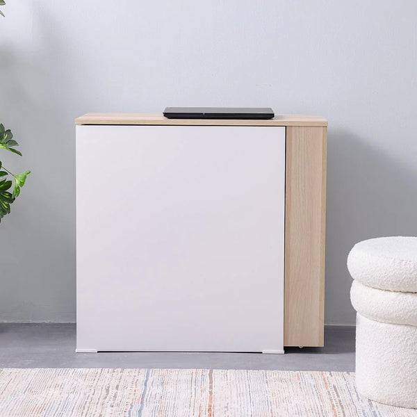 Averin Extendible Desk with Side Shelves