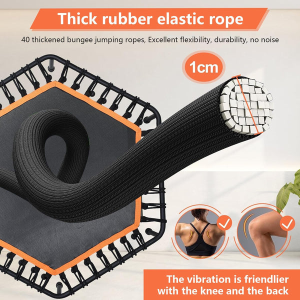 Hex Pro Fitness Trampoline with Adjustable Handle