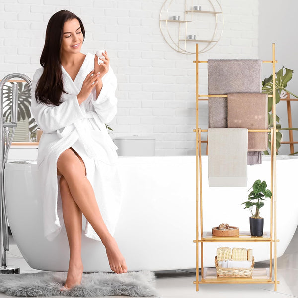 Bamboo Rack with Shelves