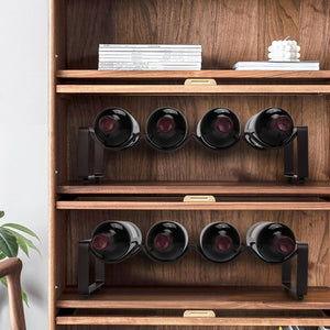 4-Bottle Metal Countertop Stackable Wine Rack