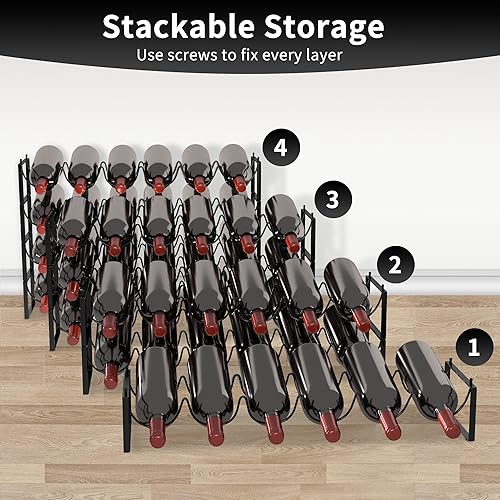 NoirWave 4-Tier Wine Rack