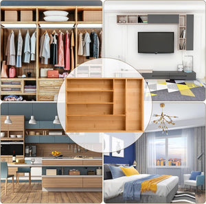 Expandable Bamboo Drawer Organizer
