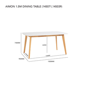 Aimon Dining Table - 1.5m