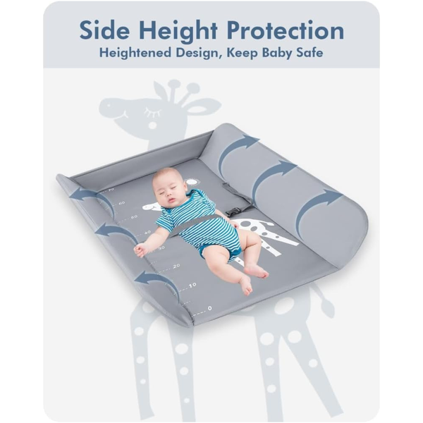 Adjustable Foldable Baby Changing Station with Storage Space