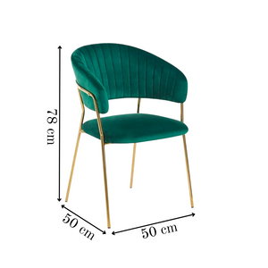 Emerald Green Velvet Dining Chair