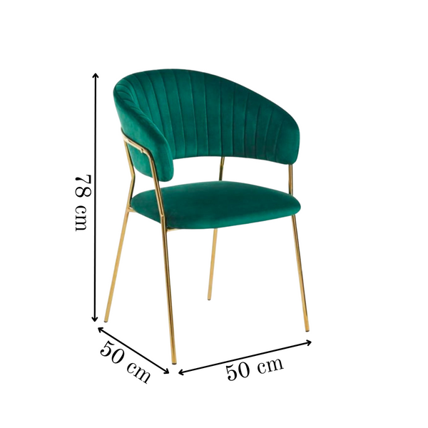 Emerald Green Velvet Dining Chair