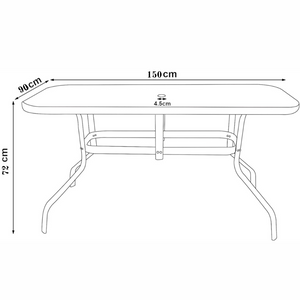 Glass-Top Patio Dining Table