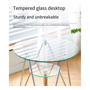 Modern Round Glass Bistro Table - 80cm