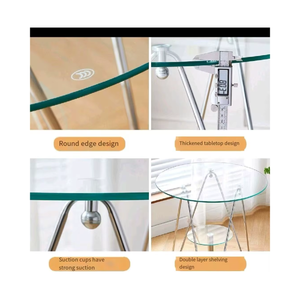 Modern Round Glass Bistro Table - 80cm