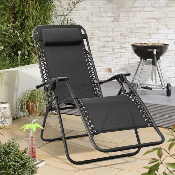 Adjustable Recliner/Lounger Zero Gravity Chairs - Set of 2