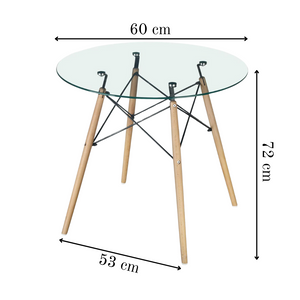 Round Glass Dining/Coffee Table