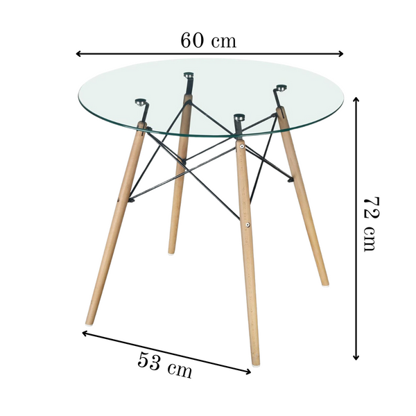 Round Glass Dining/Coffee Table