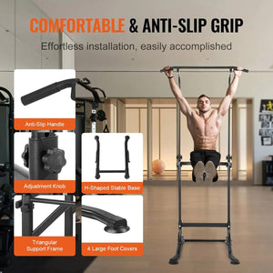 Multi-Function Power Tower Pull-Up & Dip Station