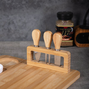 Bamboo Cheese Board Set