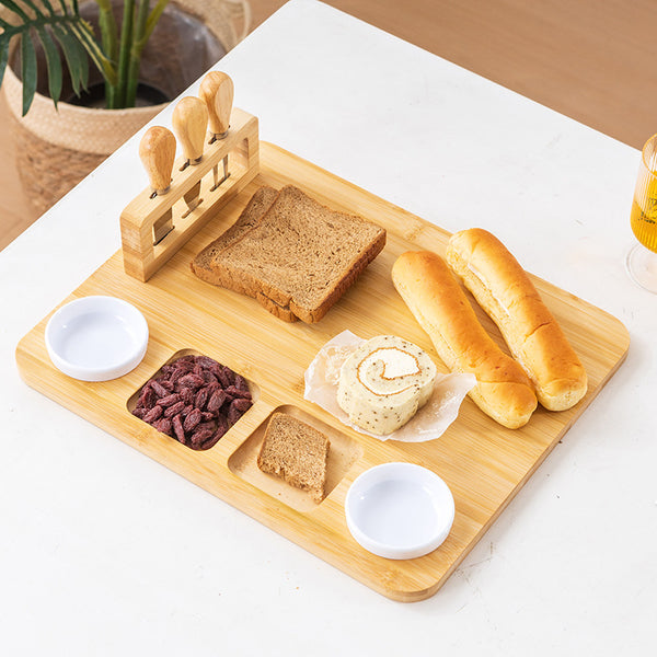 Bamboo Cheese Board Set