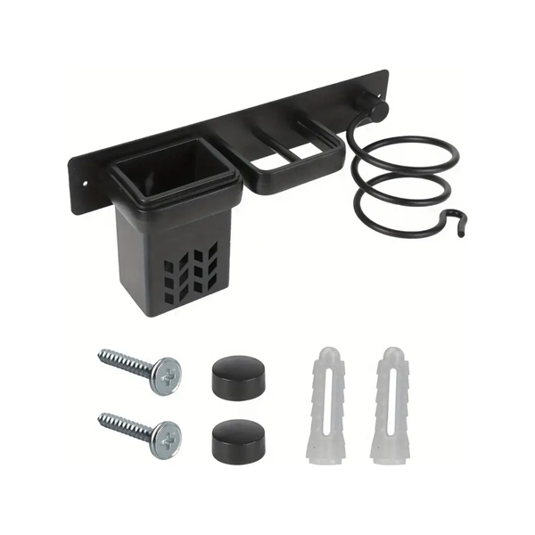 Wall-Mounted Hair Dryer & Styling Tool Organizer