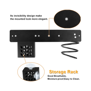 Wall-Mounted Hair Dryer & Styling Tool Organizer