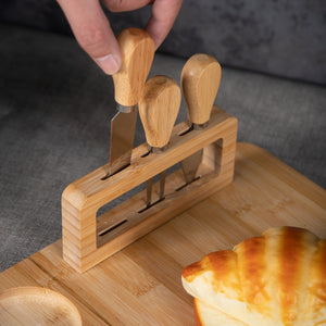Bamboo Cheese Board Set