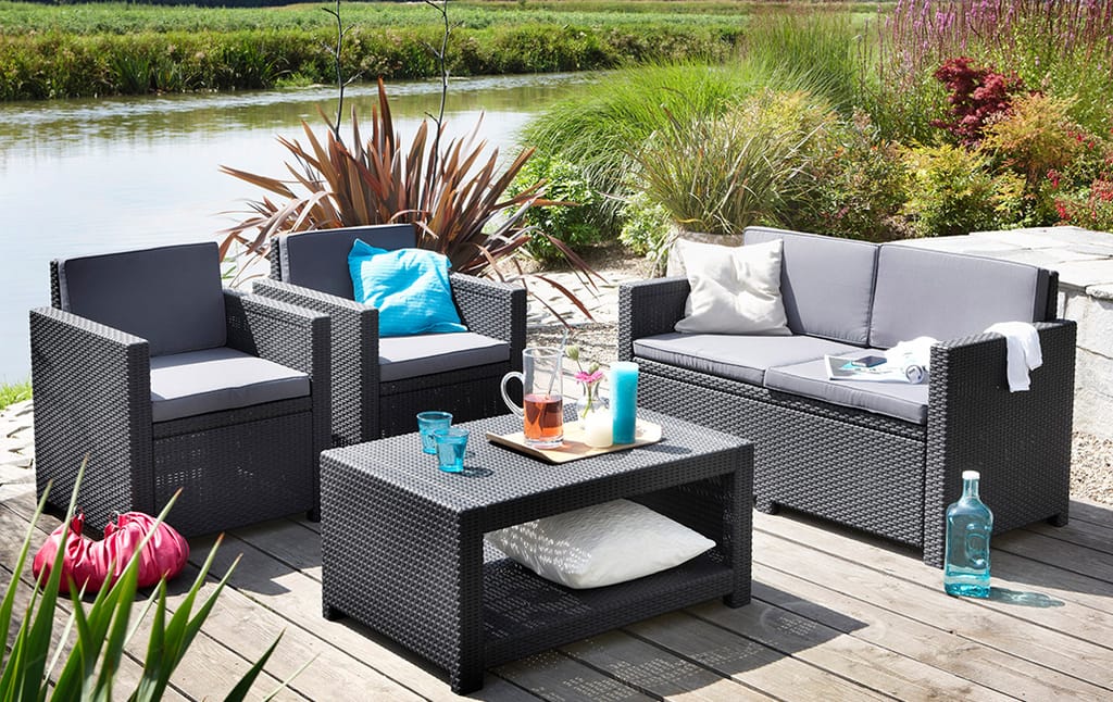 Decorum & Co - 4-Seater Outdoor Rattan Garden Furniture Patio Set