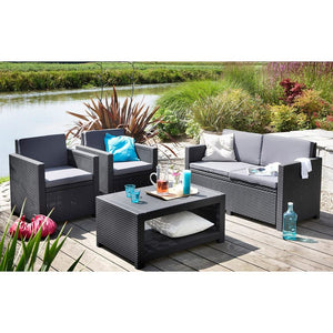 4-Seater Outdoor Rattan Garden Furniture Patio Set