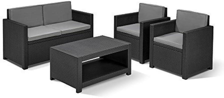 Decorum & Co - 4-Seater Outdoor Rattan Garden Furniture Patio Set