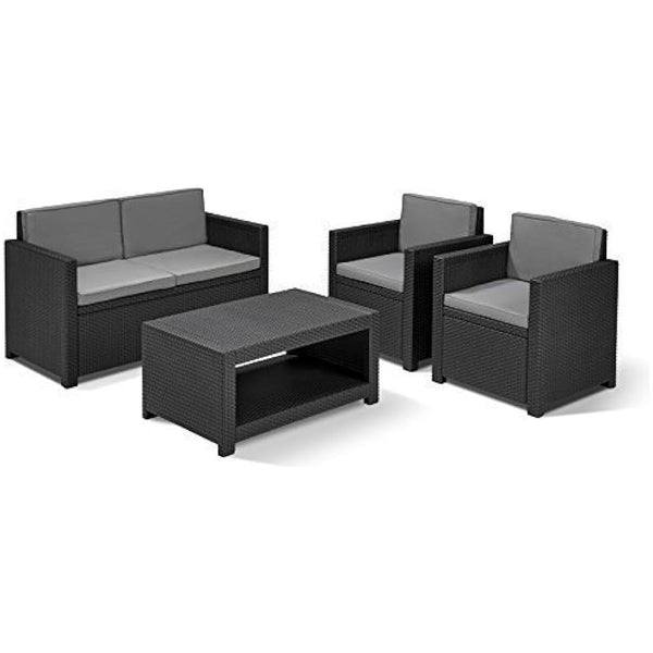 4-Seater Outdoor Rattan Garden Furniture Patio Set