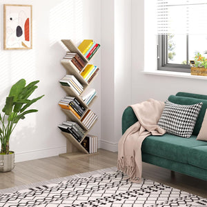 Arlo Tree-Style Bookshelf - 8-Tier Book Rack