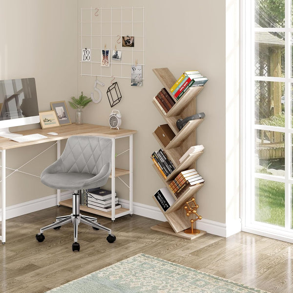 Arlo Tree-Style Bookshelf - 8-Tier Book Rack