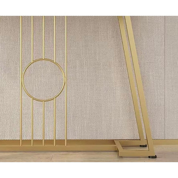 Aurelia Gold Console Table with Marble Top