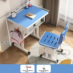 Adjustable Kids Study Desk & Chair Set