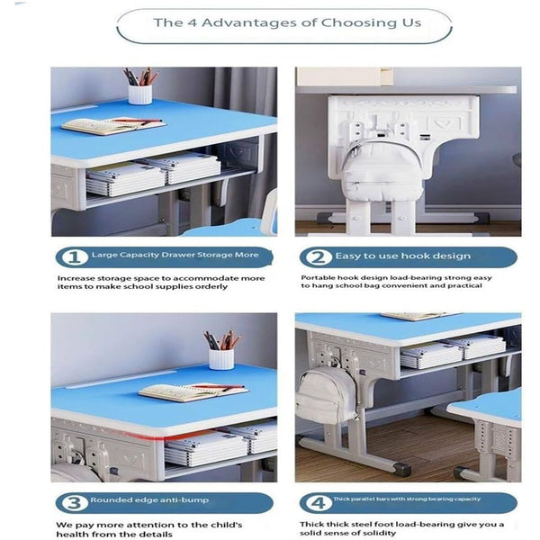 Adjustable Kids Study Desk & Chair Set