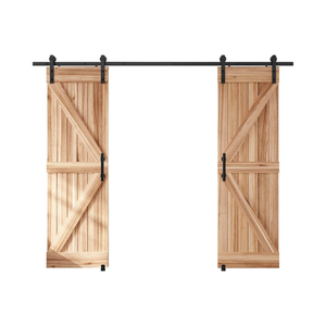 4m Sliding Double Barn Door Hardware Kit with Soft Close Mechanism