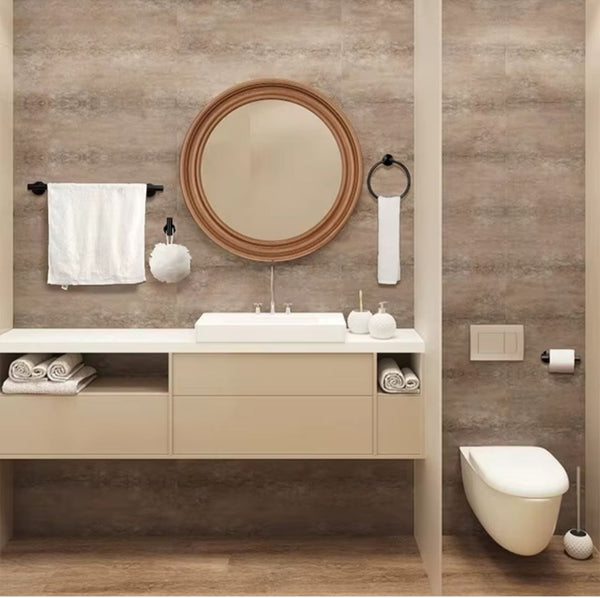 5-Piece Matte Black Bathroom Accessory Set