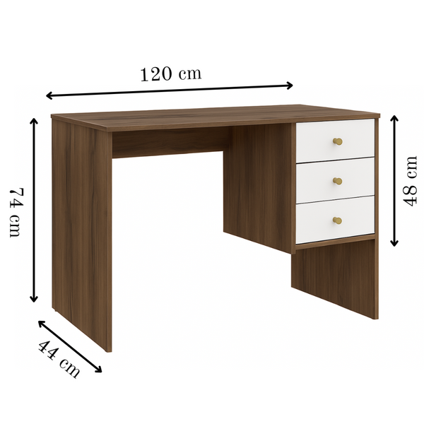 Student Desk with 3 Drawers