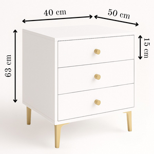 Liora 3-Drawer Night Stand